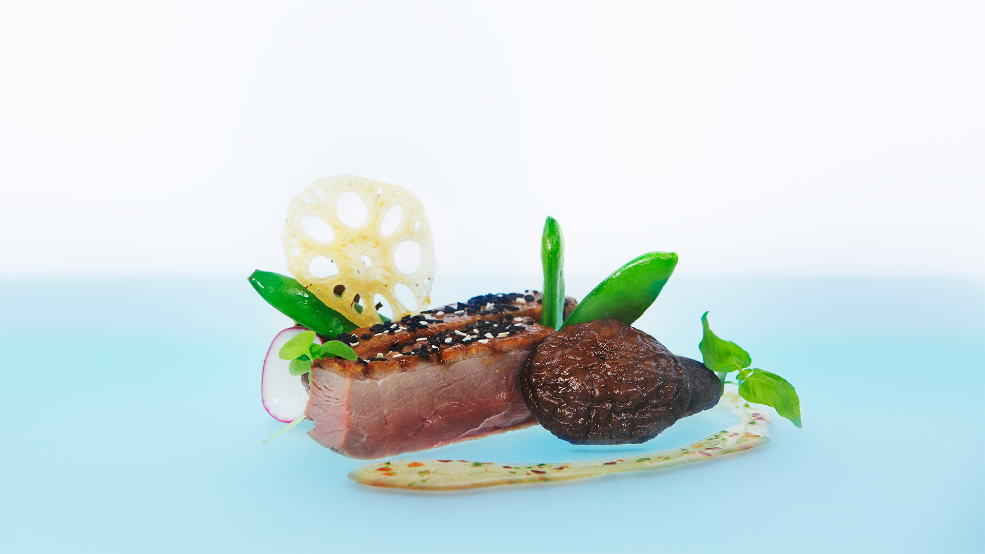 a close up of meat