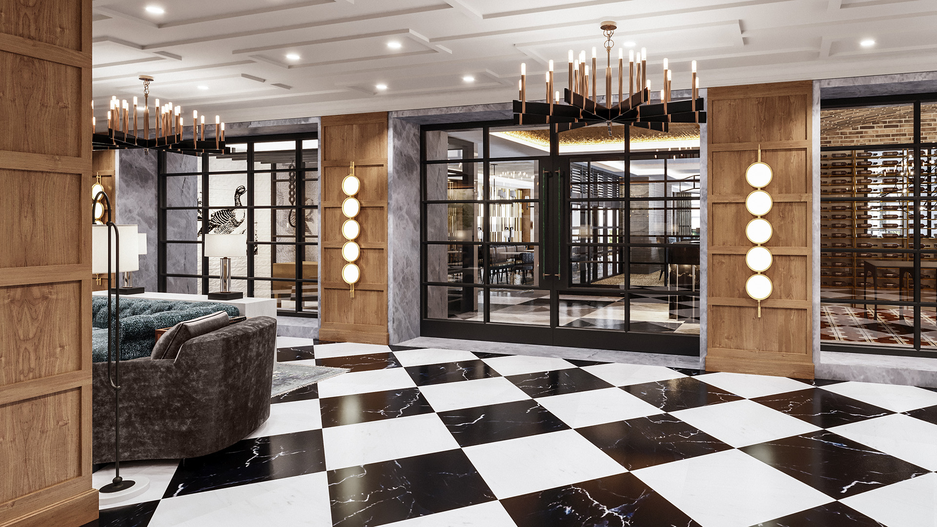 Rendering of a restaurant