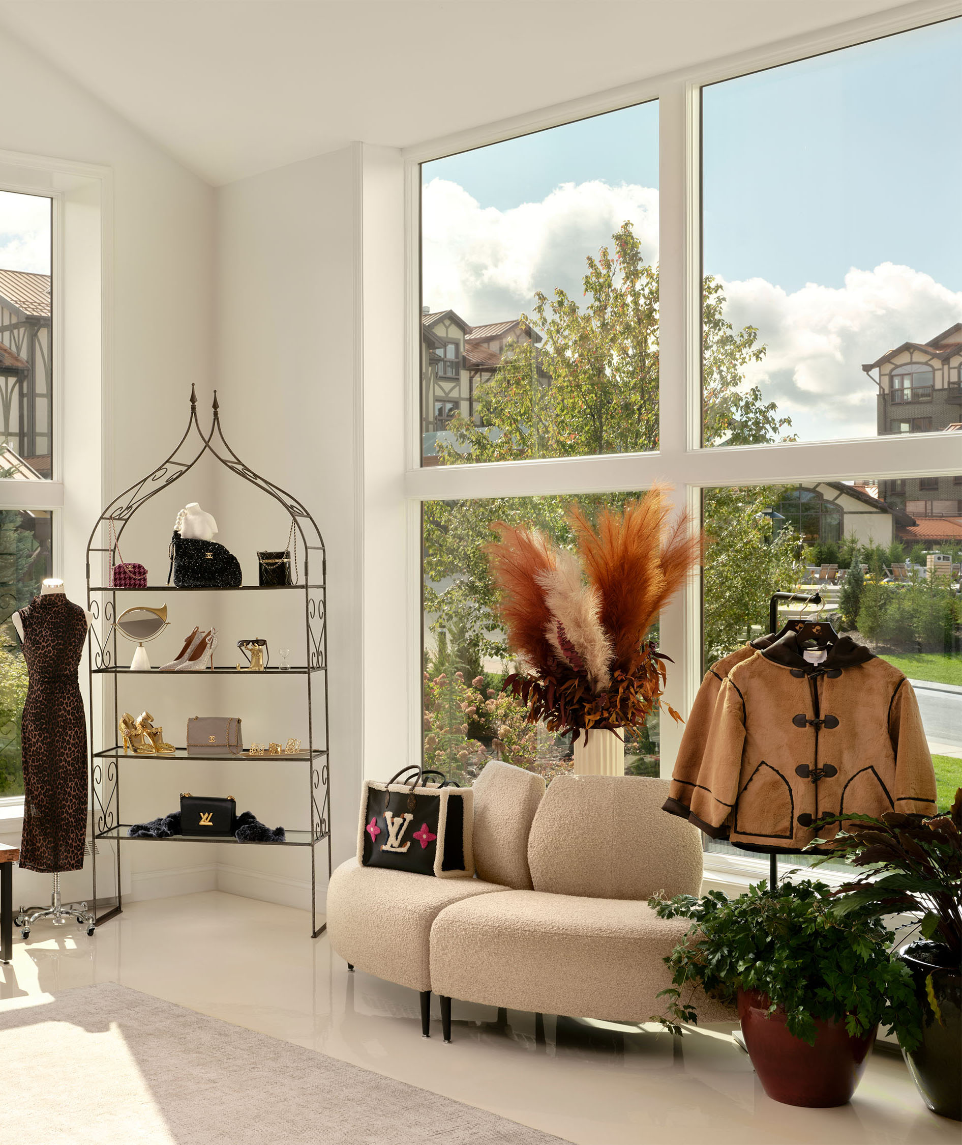 Retail store with large open windows and sunlight