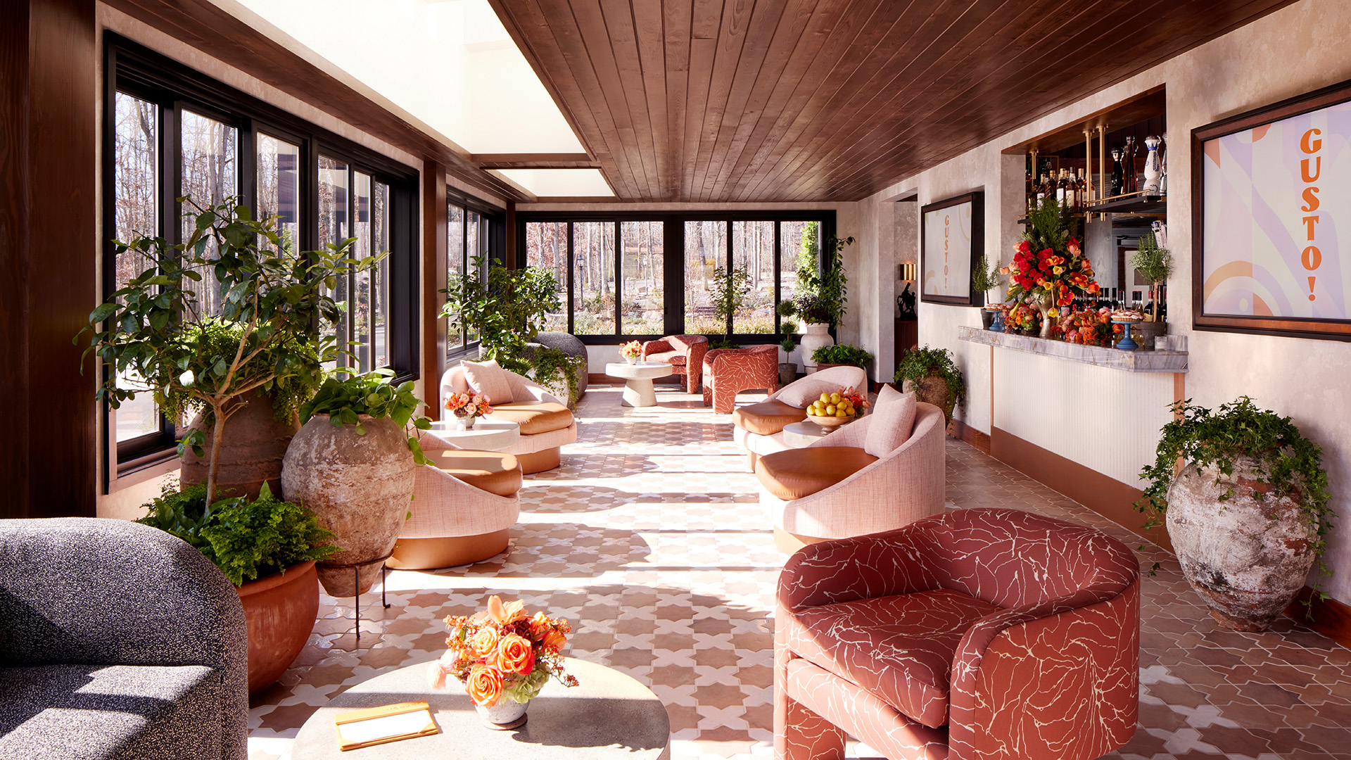 Interior of a restaurant