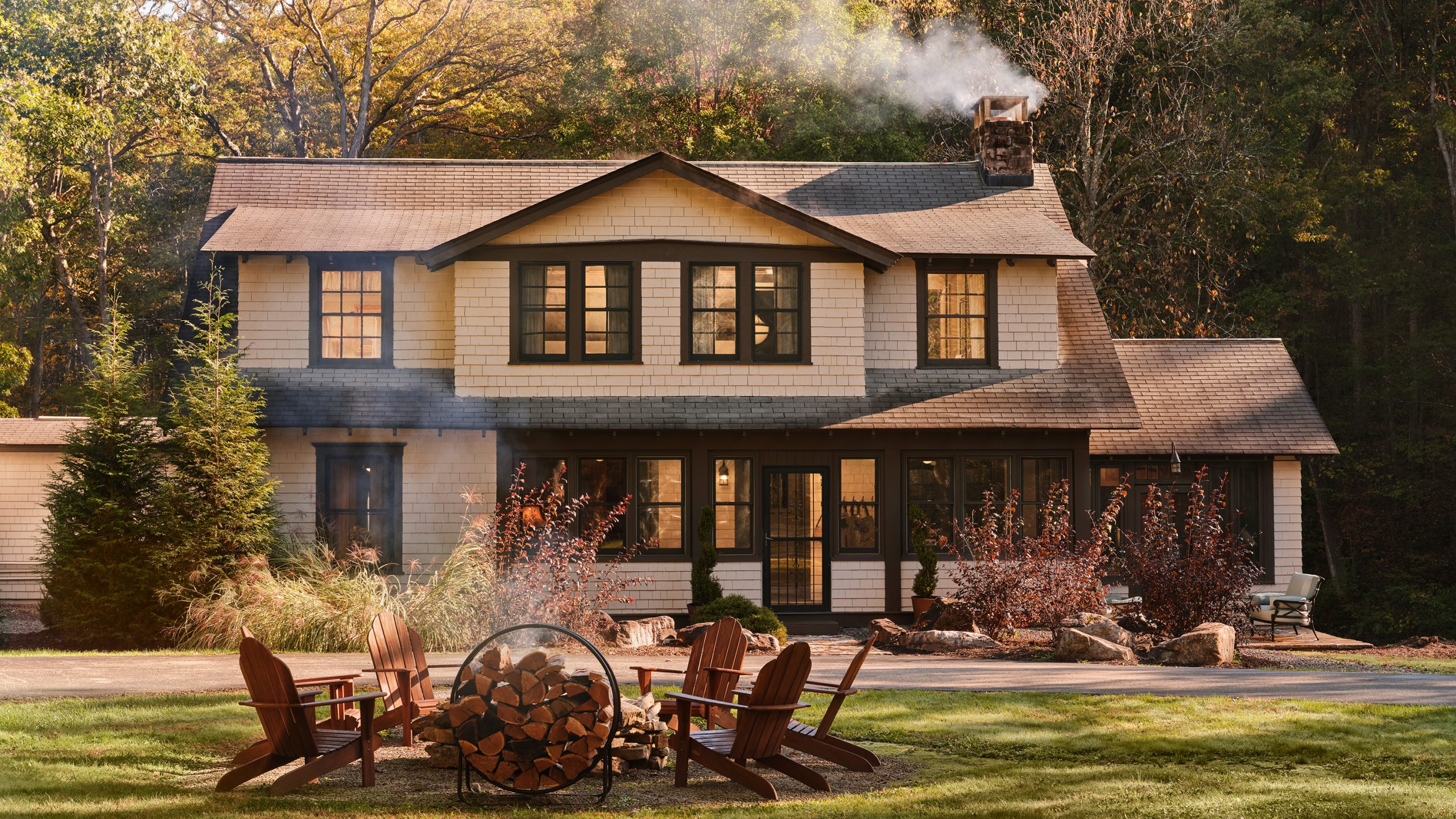 exterior shot of cabin