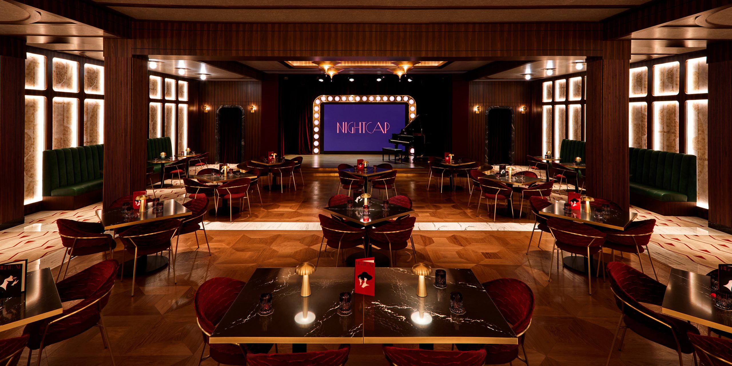 restaurant and nightclub with tables